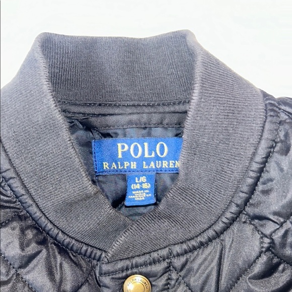 Polo by Ralph Lauren Black and Gold Puffer Jacket - Picture 2 of 8